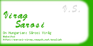 virag sarosi business card