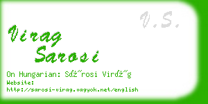 virag sarosi business card